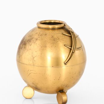 Carl-Einar Borgström vase in brass at Studio Schalling