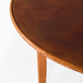 Elias Svedberg dining table with leather top at Studio Schalling