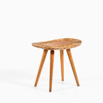 Stool in rattan and beech by unknown designer at Studio Schalling