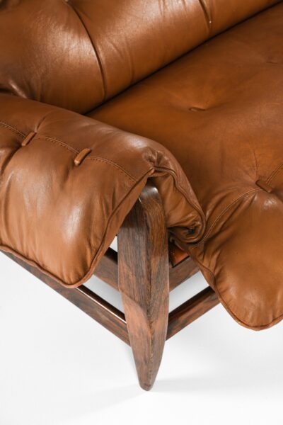 Jean Gillon sofa in rosewood and leather at Studio Schalling