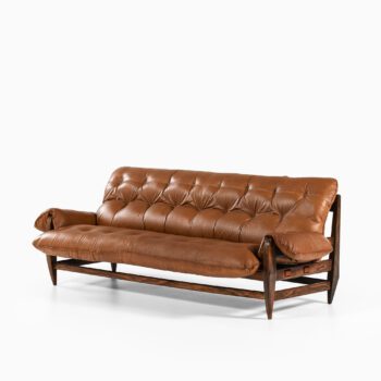 Jean Gillon sofa in rosewood and leather at Studio Schalling