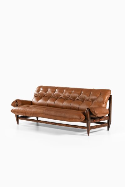 Jean Gillon sofa in rosewood and leather at Studio Schalling