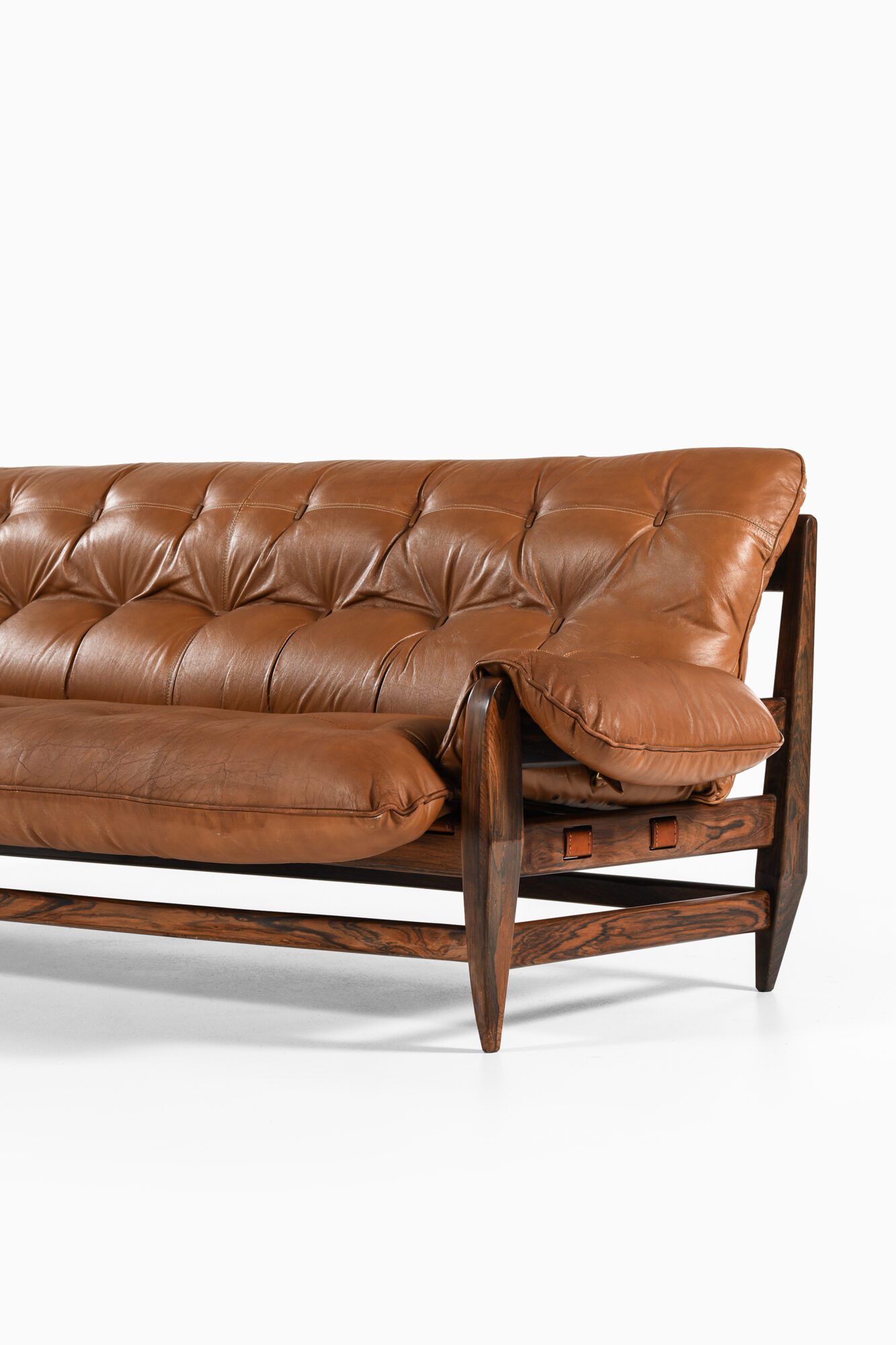 Jean Gillon sofa in rosewood and leather at Studio Schalling