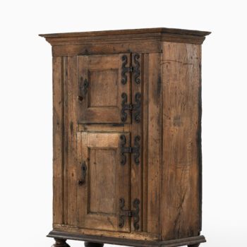 Baroque cabinet in oak and iron fittings at Studio Schalling
