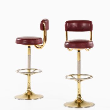 Börje Johanson bar stools in leather at Studio Schalling