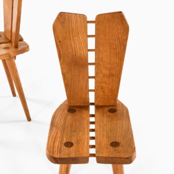 Side chairs in elm by unknown designer at Studio Schalling