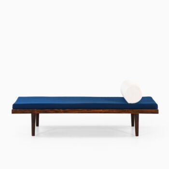 Rare daybed in rosewood and fabric at Studio Schalling