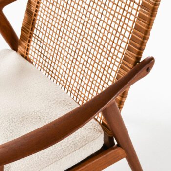 Fredrik Kayser easy chair in teak and cane at Studio Schalling