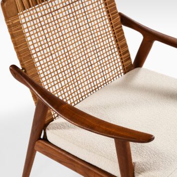 Fredrik Kayser easy chair in teak and cane at Studio Schalling