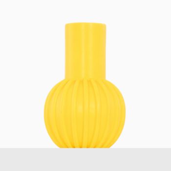 Yellow ceramic vase by unknown designer at Studio Schalling