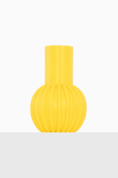 Yellow ceramic vase by unknown designer at Studio Schalling