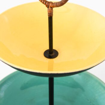 Tray in ceramic and cane by unknown designer at Studio Schalling