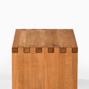 Contemporary side table in solid oak at Studio Schalling