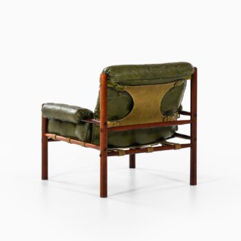 Arne Norell easy chair in green leather at Studio Schalling