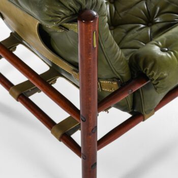 Arne Norell easy chair in green leather at Studio Schalling