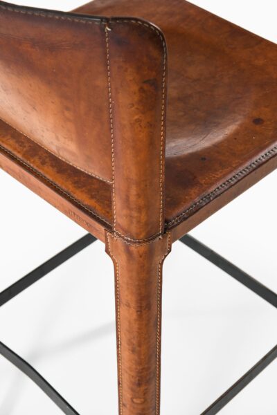 Matteo Grassi bar stools in leather at Studio Schalling