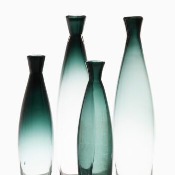Bengt Orup glass vases by Johansfors at Studio Schalling