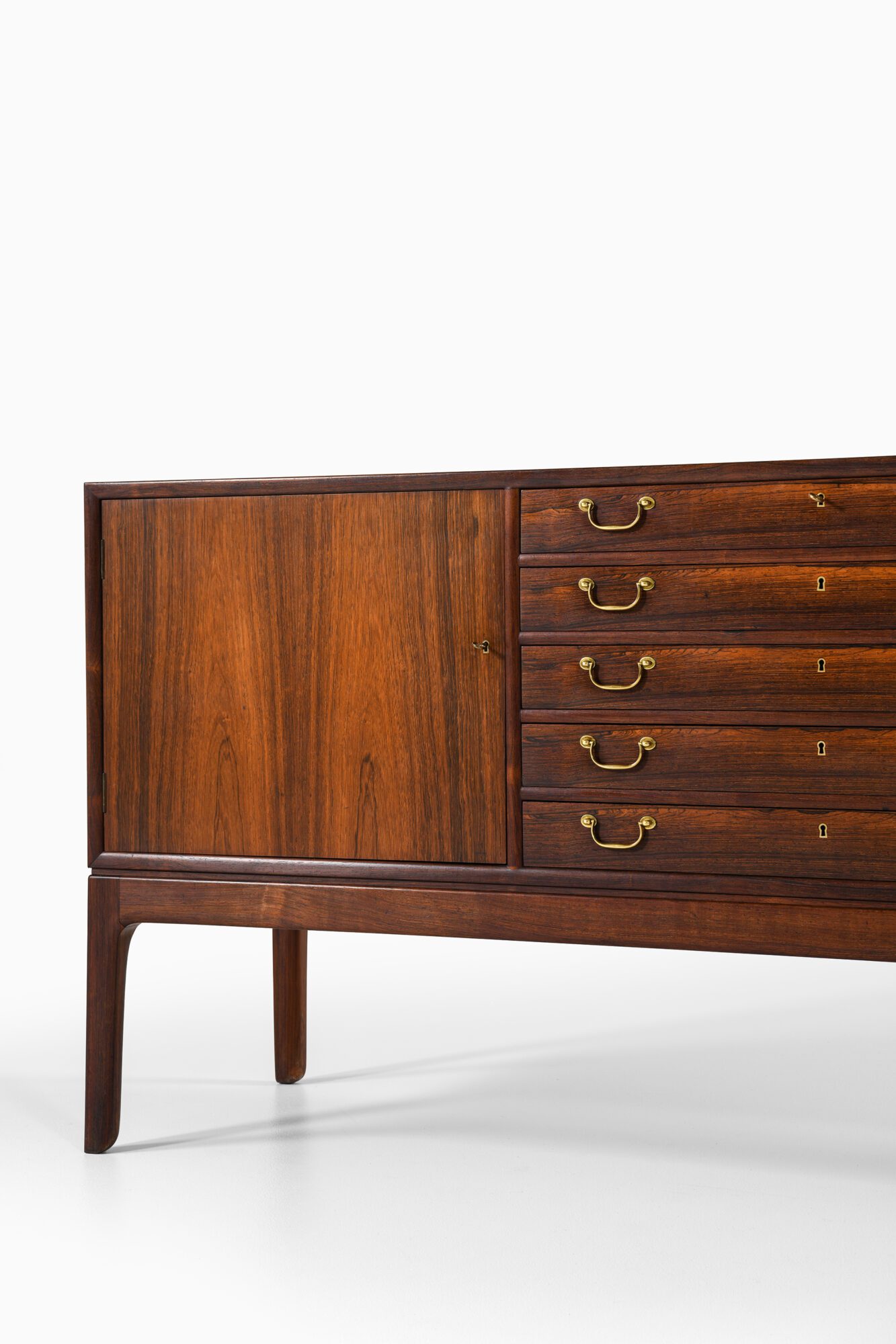 Ole Wanscher sideboard in rosewood and brass at Studio Schalling