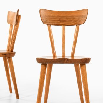 Göran Malmvall dining chairs in solid pine at Studio Schalling