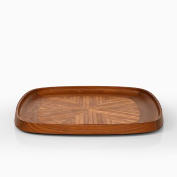 Jens Quistgaard tray in teak and bamboo at Studio Schalling