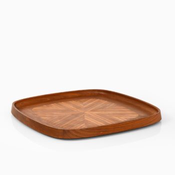 Jens Quistgaard tray in teak and bamboo at Studio Schalling