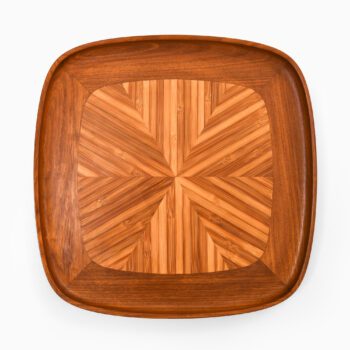 Jens Quistgaard tray in teak and bamboo at Studio Schalling