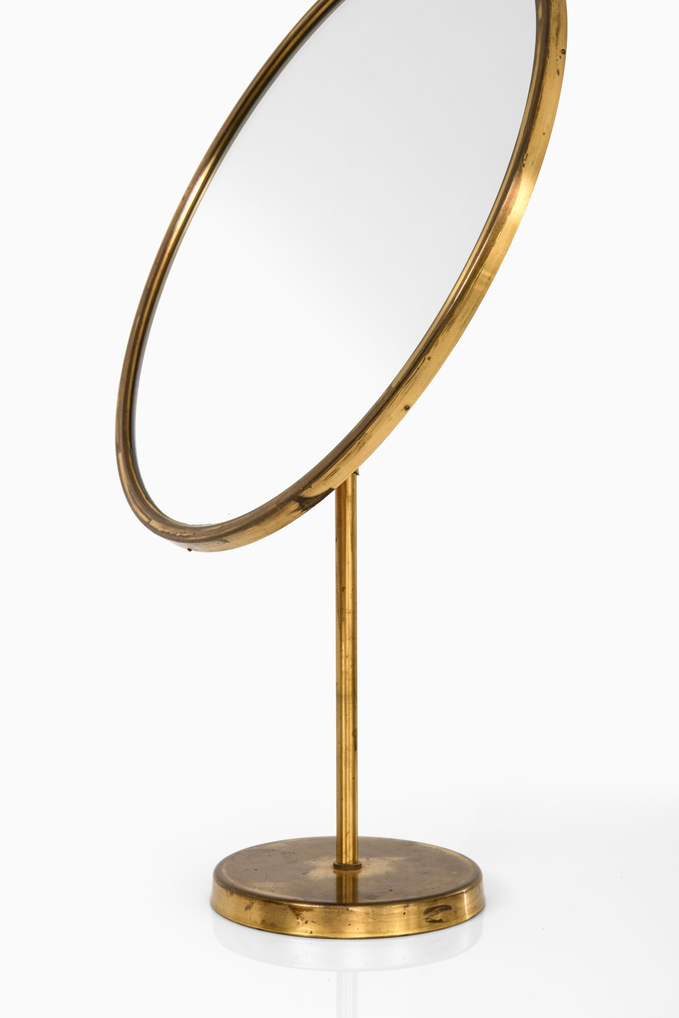 Josef Frank table mirror in brass and teak at Studio Schalling