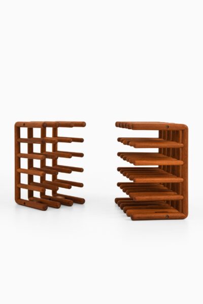 Wine racks in teak by unknown designer at Studio Schalling