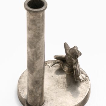 Candlestick in pewter at Studio Schalling