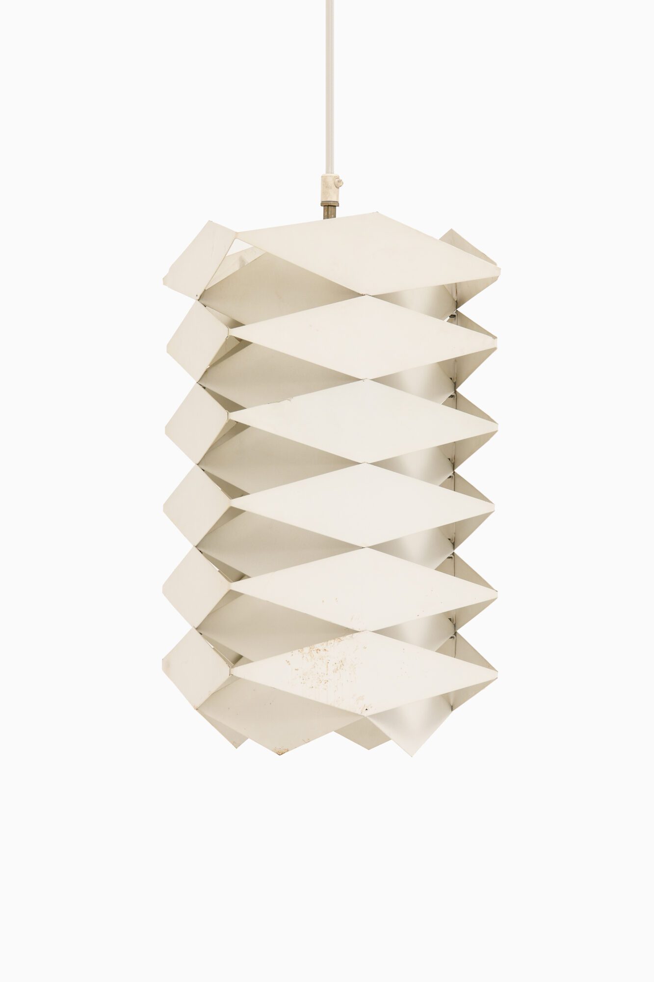 Ceiling lamp in white lacquered metal at Studio Schalling