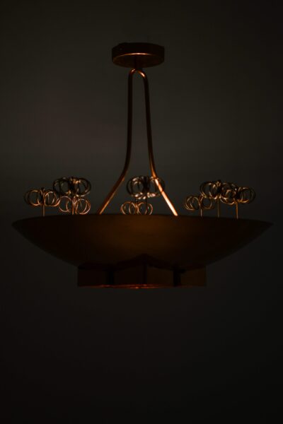 Paavo Tynell ceiling lamp in copper at Studio Schalling