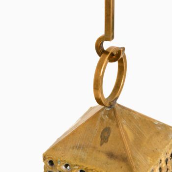 Pierre Forsell hanging lantern in brass at Studio Schalling