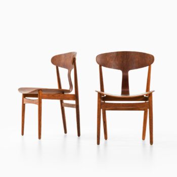 Børge Mogensen dining chairs in teak and oak at Studio Schalling