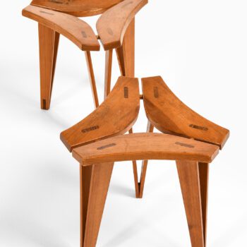 Edvard Wilberg stools in oregon pine at Studio Schalling