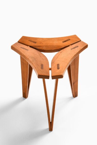 Edvard Wilberg stools in oregon pine at Studio Schalling