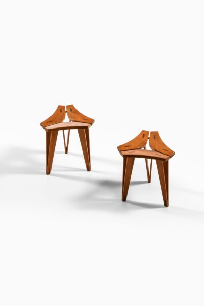 Edvard Wilberg stools in oregon pine at Studio Schalling