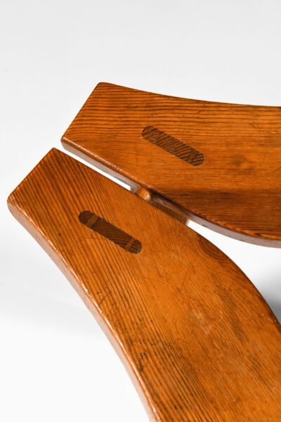 Edvard Wilberg stools in oregon pine at Studio Schalling