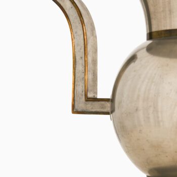 Nils Fougstedt vase in pewter and brass at Studio Schalling