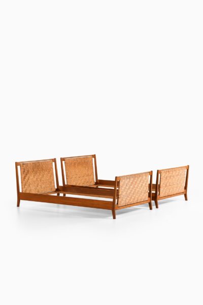 Josef Frank beds in mahogany and cane at Studio Schalling