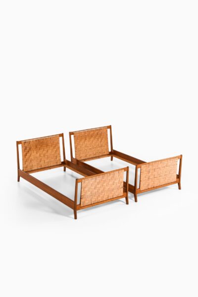 Josef Frank beds in mahogany and cane at Studio Schalling