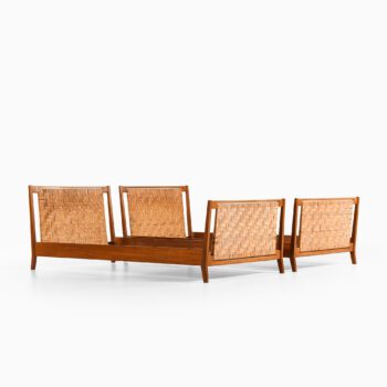 Josef Frank beds in mahogany and cane at Studio Schalling
