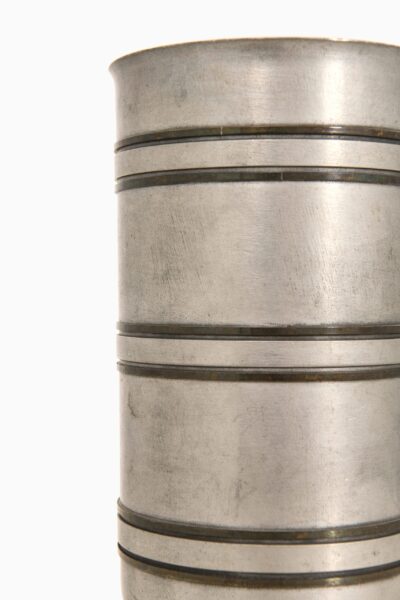Edvin Ollers vase in pewter and brass at Studio Schalling