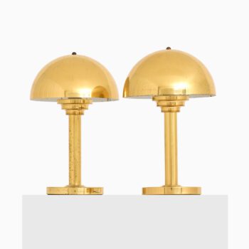 Pair of table lamps in brass at Studio Schalling