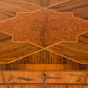 Tage Lindgren bureau in rosewood and brass at Studio Schalling
