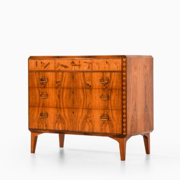 Tage Lindgren bureau in rosewood and brass at Studio Schalling