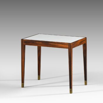 Side table in rosewood and glass at Studio Schalling