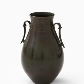 Just Andersen bronze vase by GAB at Studio Schalling