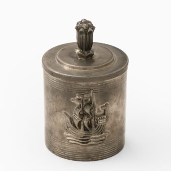 Sylvia Stave attributed jar in pewter at Studio Schalling