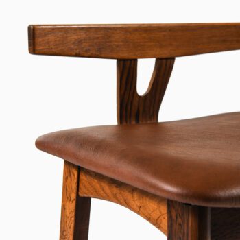 Knud Bent bar stools in rosewood and leather at Studio Schalling