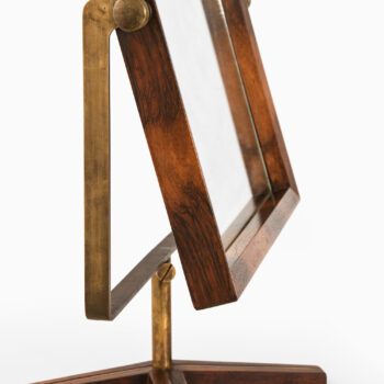 Table mirror in rosewood and brass at Studio Schalling